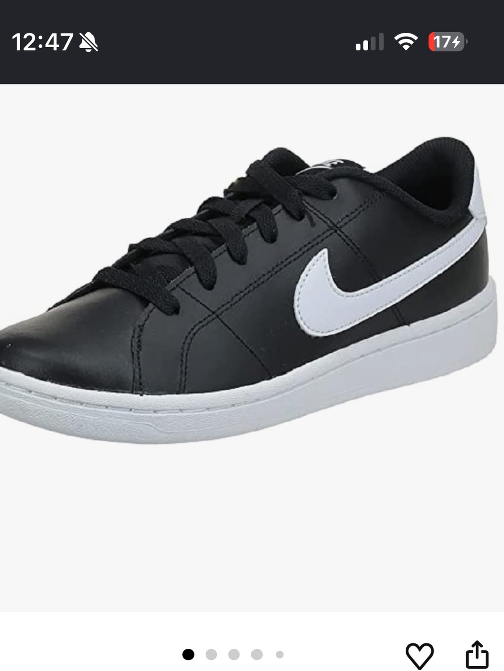 Nike Women Black and White Low-Top Sneaker